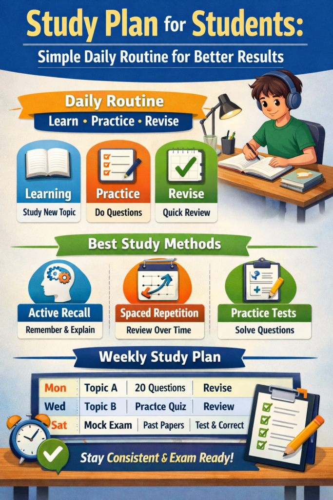 srudy plan for student