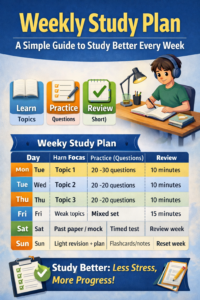 Read more about the article Weekly Study Plan: A Simple Guide to Study Better Every Week