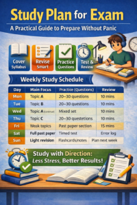 Read more about the article Study Plan for Exam: A Practical Guide to Prepare Without Panic
